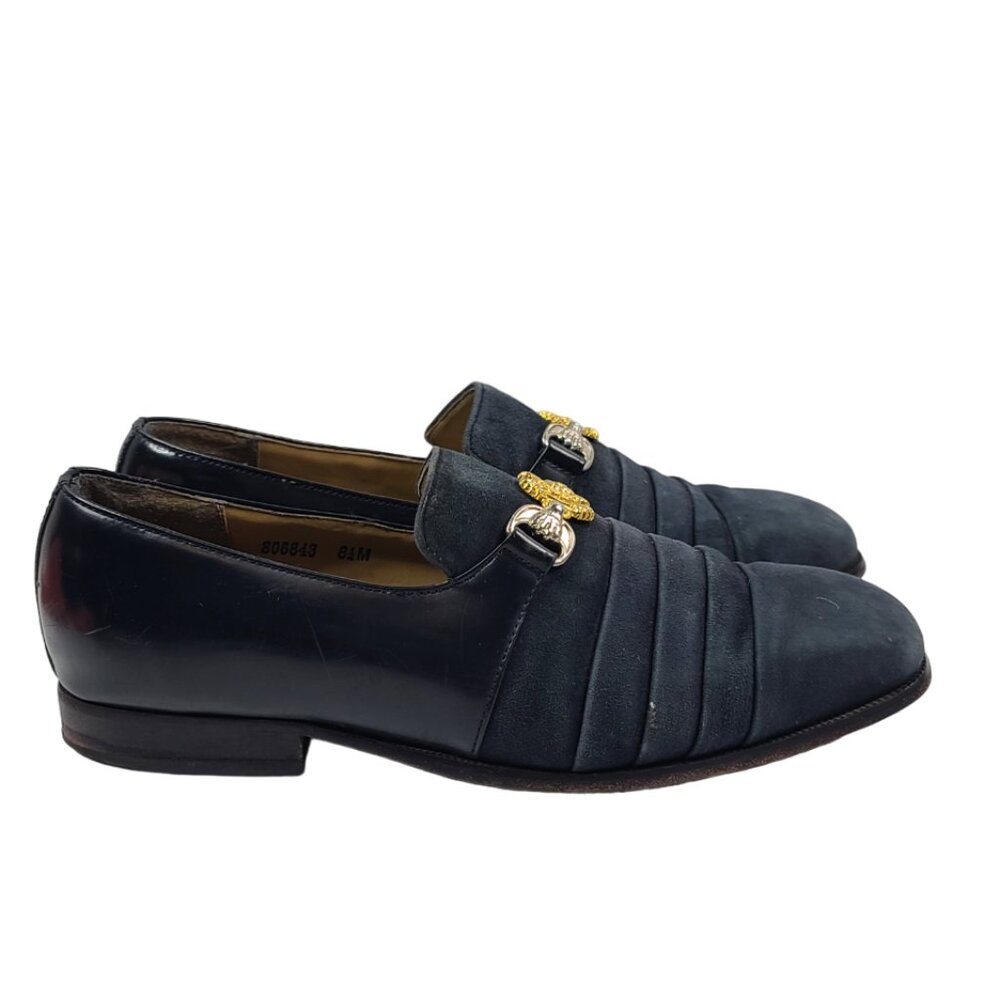 Giorgio Brutini Women's Black Suede Leather Slip-On Loafers Size US 8.5M